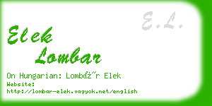 elek lombar business card